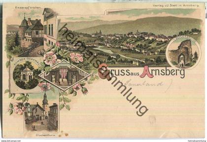 Arnsberg - Kaiserpförtchen - Glockenthurm - Verlag U. Stahl Arnsberg ca. 1895