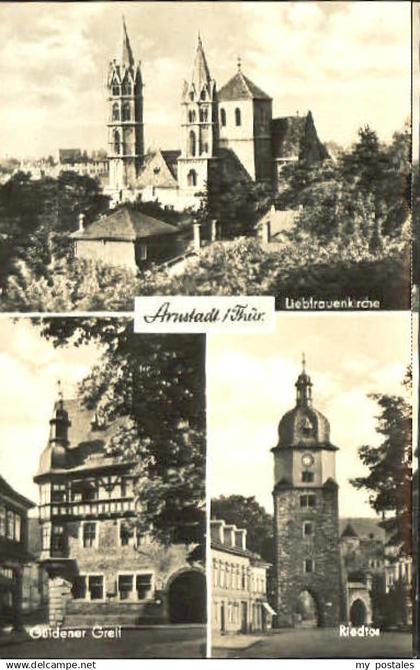 70087444 Arnstadt Ilm Arnstadt Kirche Riedtor Gueldener Greif