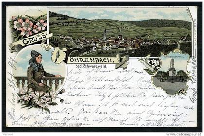 BAVIÈRE - 1897 - GRUSS AUS OHRENBACH - Litho