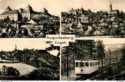 72729426 Augustusburg Teilansichten mit Schloss Augustusburg Drahtseilbahn