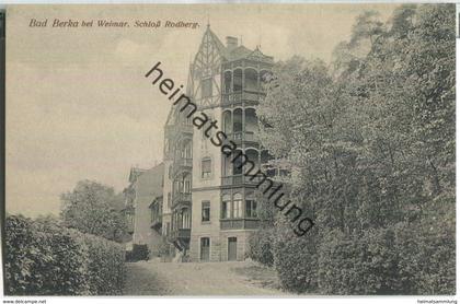 Bad Berka - Schloss Rodberg - Verlag Chr. Hildebrandt Bad Berka 20er Jahre