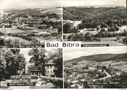 72342494 Bad Bibra Panorama Waldschwimmbad Karl Marx Platz Berge