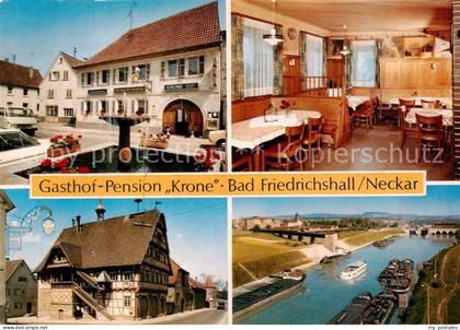 73862371 Bad Friedrichshall Gasthof Pension Krone Gastraum Neckar Binnenschifffa