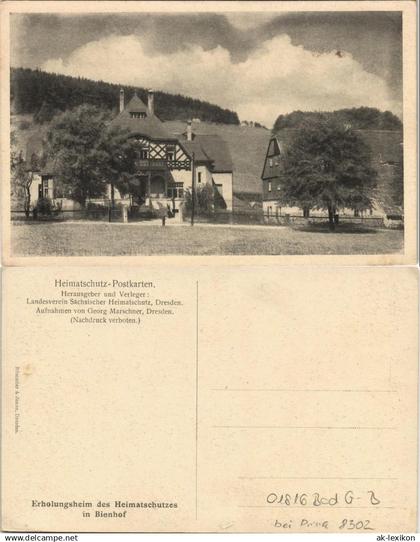 Ansichtskarte Bad Gottleuba-Bad Gottleuba-Berggießhübel Bienhof 1928