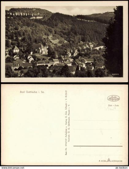 Bad Gottleuba-Bad Gottleuba-Berggießhübel Panorama-Teilansicht 1954