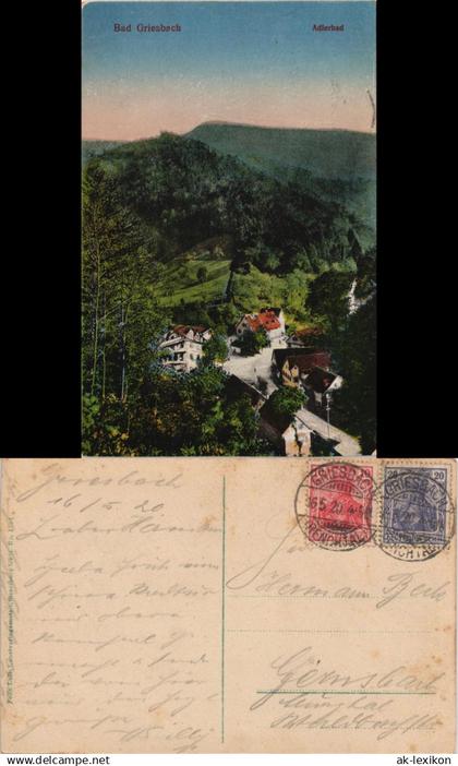 Bad Griesbach im Schwarzwald-Bad Peterstal-Griesbach Renchtal    Adlerbad 1920