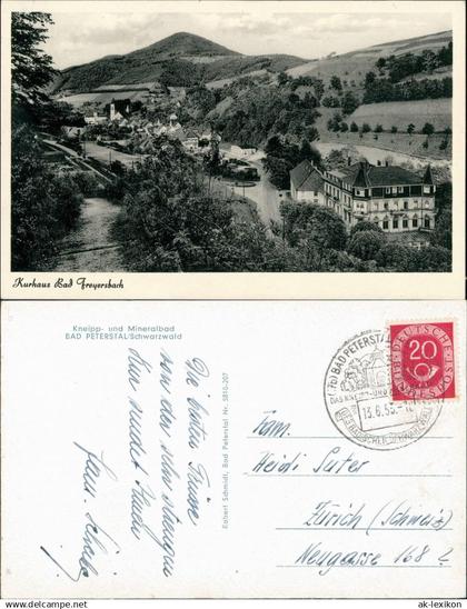 Freiersbach (Freyersbach)-Bad Peterstal-Griesbach Partie am Kurhaus 1953