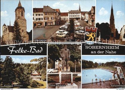 72609750 Sobernheim Bad an der Nahe Marktplatz Kurhaus Felke-Denkmal Sobernheim