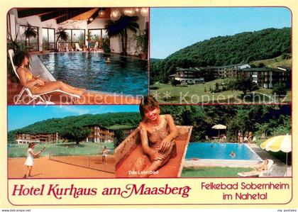 73721987 Bad Sobernheim Hotel Kurhaus am Maasberg Felke Heilbad Tennisplatz Bad