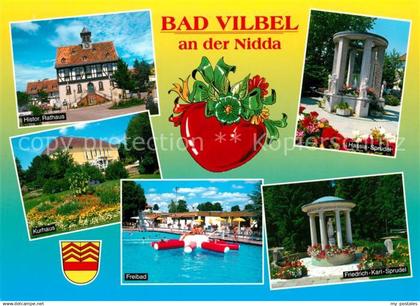 73207968 Bad Vilbel Rathaus Hassia Sprudel Kurhaus Freibad Friedrich Karl Sprude