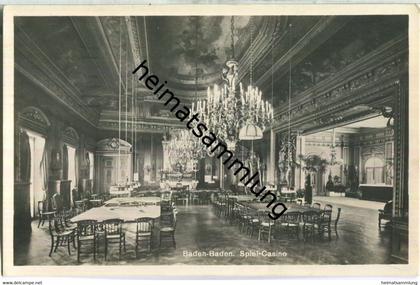 Baden-Baden - Spiel-Casino - Foto-Ansichtskarte - Verlag Walter Kühn Baden-Baden