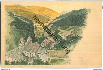 Klösterle Schwarzwald - Künstlerkarte Langhein 1897 - Verlag J. Velten Karlsruhe