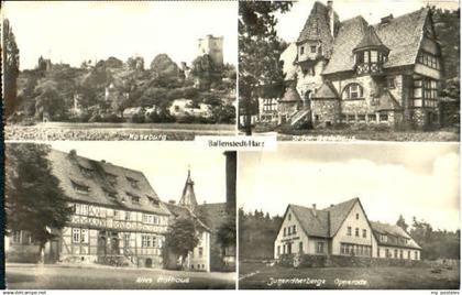 70100843 Ballenstedt Ballenstedt Roseburg Badehaus Rathaus Jugendherberge x 1960