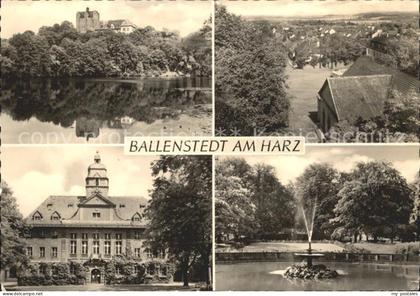 72077343 Ballenstedt Teilansichten Schloss Springbrunnen Ballenstedt