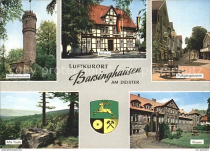 71962828 Barsinghausen Nordmannsturm Rathaus Fussgaengerzone Alte Taufe Kloster