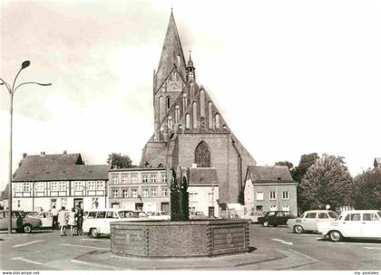 72635956 Barth Marktplatz Brunnen St Marien Kirche Barth