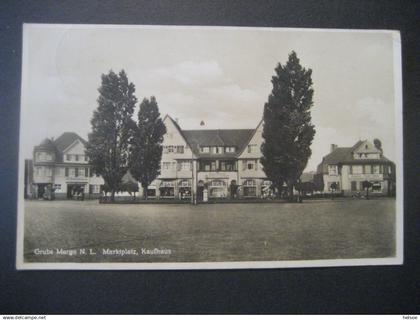 Deutschland- AK Baruth, Grube Marga N.L. Marktplatz, Kaufhaus, gelaufen 1938 nach Thomasroith O.Ö.