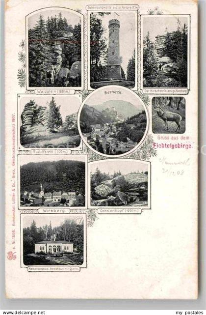 42823526 Fichtelgebirge Waldstein Schoenburgwarte Hirschstein Rudolfstein Bernec