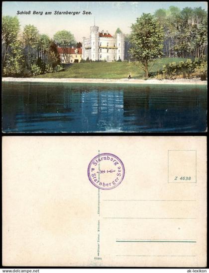 Ansichtskarte Berg (Starnbergersee) Schloss Berg 1912