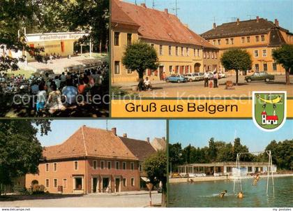 73759429 Belgern Elbe Freilichttheater Markt mit Post Volksbad Erlengrund