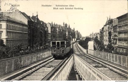 CPA Berlin Prenzlauer Berg, Hochbahn, Schönhauser Allee, Bahnhof Nordring