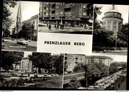 CPA Berlin Prenzlauer Berg, Wasserturm, Schönhauser Allee, Immanuel Kirche, Arnimplatz, Kaufhaus Fix