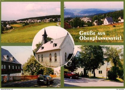 73946840 Oberpfannenstiel Bernsbach Muehlwiese Aueblick Kirche Pfarrhaus Alte Sc