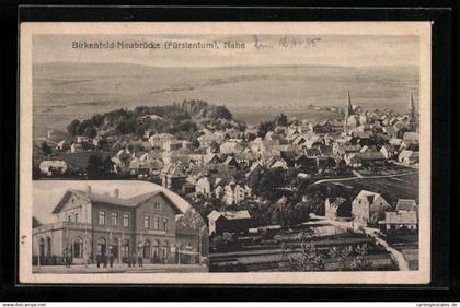 AK Birkenfeld-Neubrücke /Nahe, Teilansicht, Bahnhof