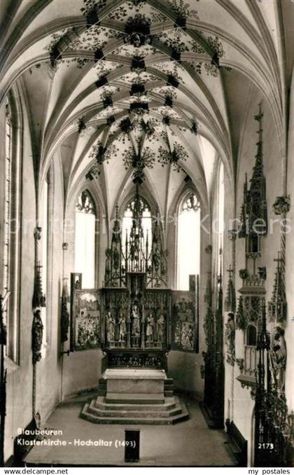 73136926 Blaubeuren Klosterkirche Hochaltar Blaubeuren