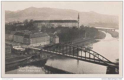 AK Tetschen Bodenbach Decin Podmokly Neue Elbbrücke Brücke Schloss bei Krischwitz Wilsdorf Neschwitz Malschwitz Rosawitz