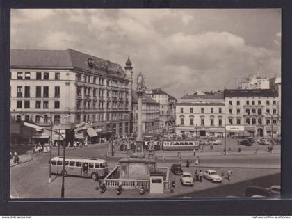 Ansichtskarte Brno Brünn Böhmen Mähren Tschechien Freiheitsplatz Strassenbahn