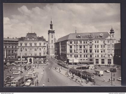 Ansichtskarte Brno Brünn Böhmen Mähren Tschechien Platz d. Freiheit Strassenbahn