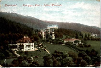 Marienbad - Blick gegen Hotel und Schloss Miramonte