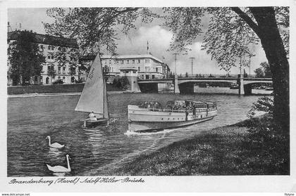 brandenburg - brandebourg - havel - adolf hitler brücke - pont bateau ship