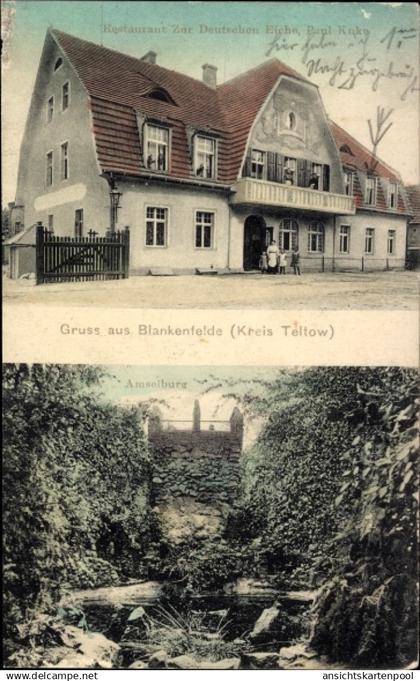 CPA Blankenfelde Mahlow im Kreis Teltow, Restaurant zur Deutschen Eiche, Amselburg