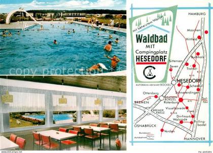 73643180 Hesedorf Bremervoerde Gaststaette am Waldbad Gastraum Lageplan Hesedorf