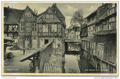 Buxtehude - Alte Häuser an der Schleuse - Verlag C. Hausmann Buxtehude