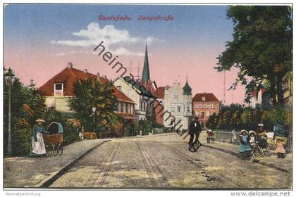 Buxtehude - Langestraße - Verlag M. Glückstadt & Münden Hamburg gel. 1921