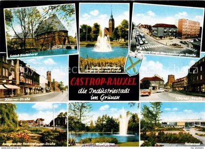 73127480 Castrop-Rauxel Schloss Bladenhorst Anlagen Fontaene Kirche Strassenpart