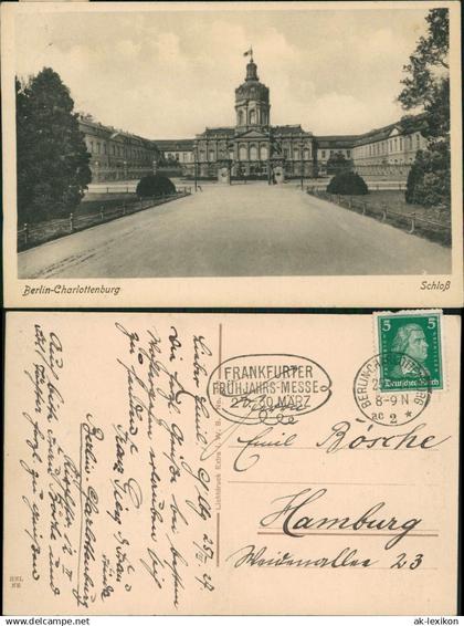 Ansichtskarte Charlottenburg-Berlin Schloss Charlottenburg 1927