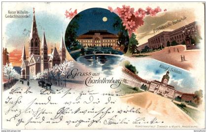 Gruss aus Charlottenburg - Litho -