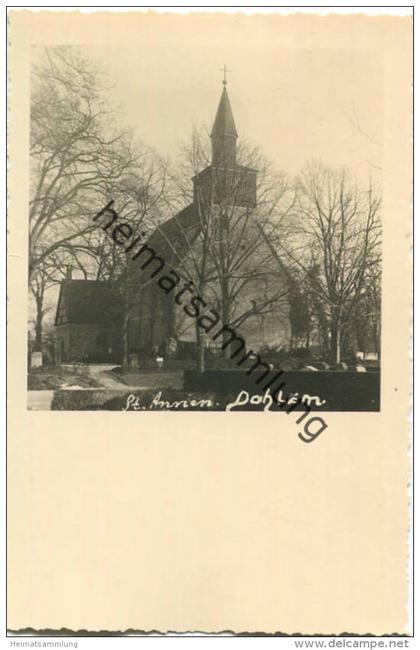 Berlin-Dahlem - St. Annen Kirche Foto-AK 30er Jahre