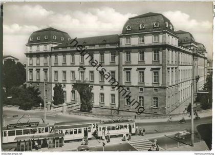 Darmstadt - Schloss - Strassenbahn - Foto-Ansichtskarte - Verlag Kaufhof AG Darmstadt