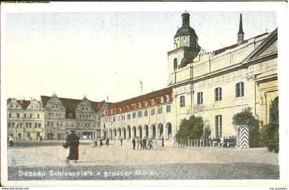 70094613 Dessau-Rosslau Dessau Markt Schlossplatz ungelaufen ca. 1920