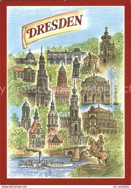 72354627 Dresden Historisches Dresden Illustration