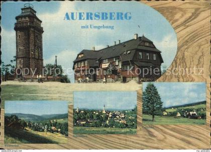 72419020 Auersberg Wildenthal Auersberg Turm und Haus Panorama Auersberg