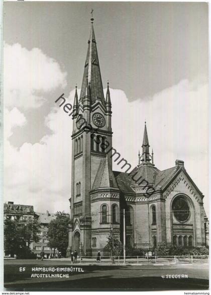 Hamburg-Eimsbüttel - Apostelkirche - Foto-Ansichtskarte