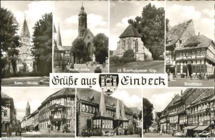 70084900 Einbeck Niedersachsen Einbeck Kirche Rathaus Markt x 1957