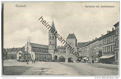 Eisenach - Karlsplatz mit Lutherdenkmal 1906 - Verlag L. Helft & Co. Eisenach