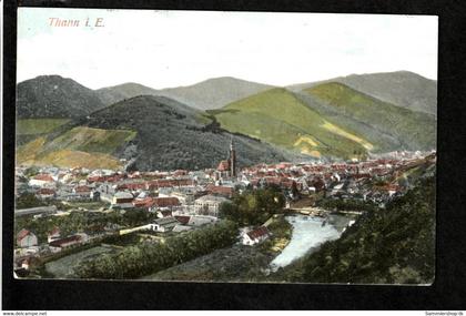 Ansichtskarte Elsass Blick auf Thann - 1911 nach Sarthe